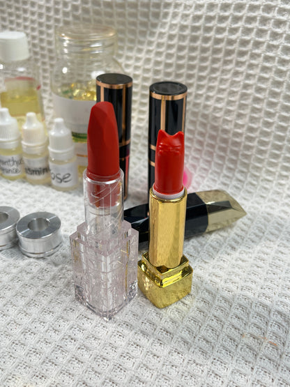 Handmade bespoke lipsticks in the live room